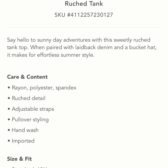 Nwt anthropologie ruched tank black medium - Picture 4 of 7